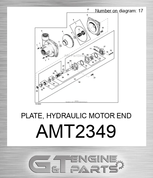 AMT2349 PLATE, HYDRAULIC MOTOR END