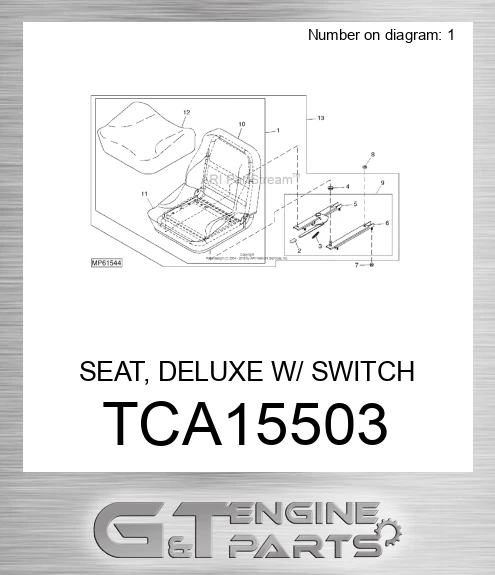 TCA15503 SEAT, DELUXE W/ SWITCH