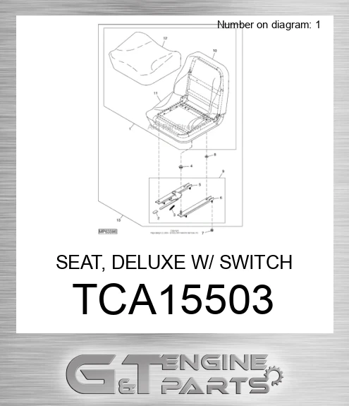 TCA15503 SEAT, DELUXE W/ SWITCH