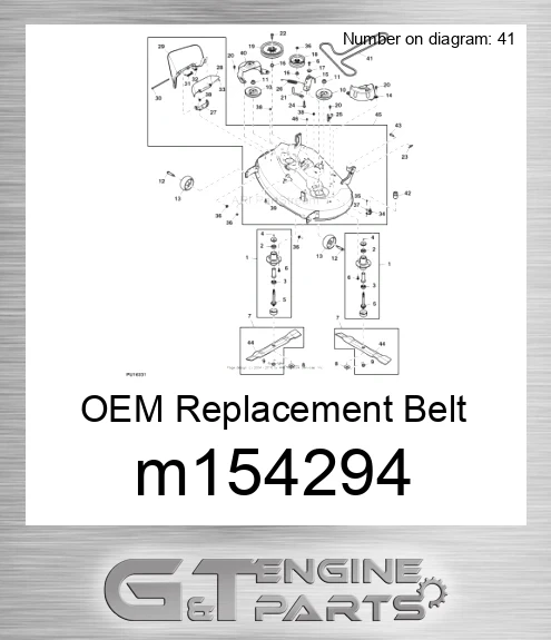 M154294 OEM Replacement Belt