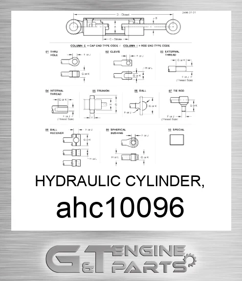 AHC10096 HYDRAULIC CYLINDER, 140X95-1130,170