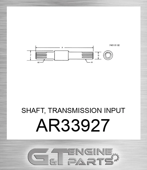 A-R33927 SHAFT, TRANSMISSION INPUT