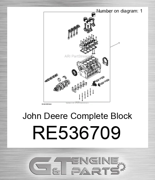 RE536709 John Deere Complete Block Assembly RE536709