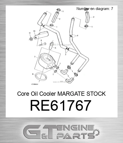 RE61767 Core Oil Cooler MARGATE STOCK