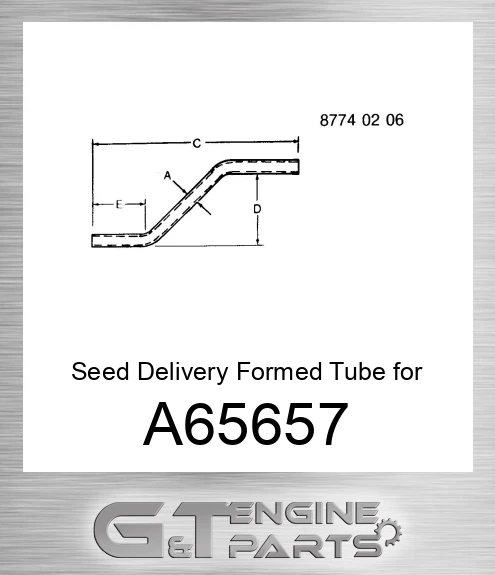 A65657 Seed Delivery Formed Tube for Commodity Cart,