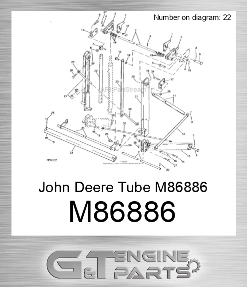 M86886 John Deere Tube M86886