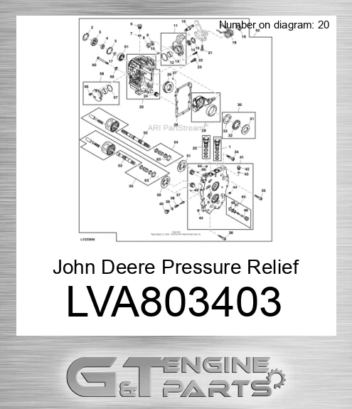 LVA803403 John Deere Pressure Relief Valve LVA803403