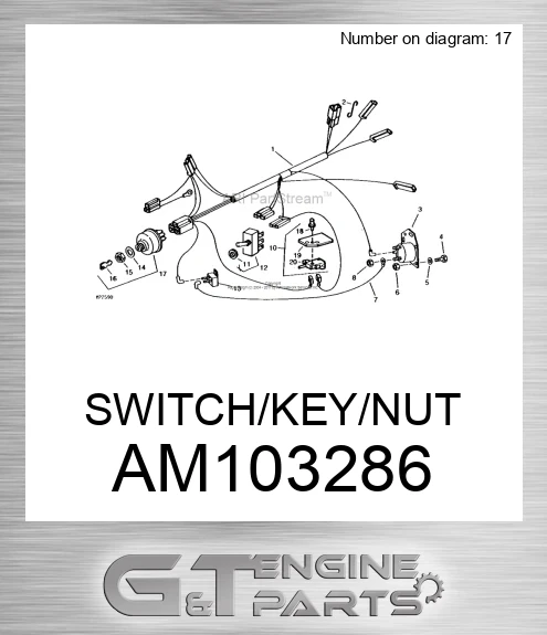 AM103286 SWITCH/KEY/NUT