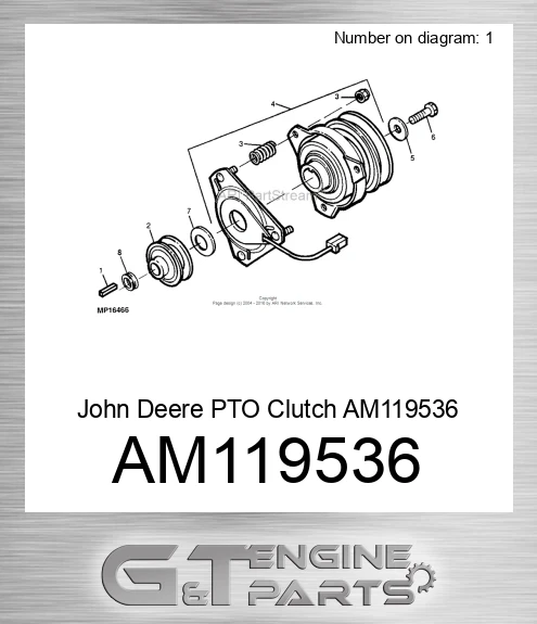 AM119536 John Deere PTO Clutch AM119536