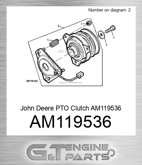 AM119536 John Deere PTO Clutch AM119536