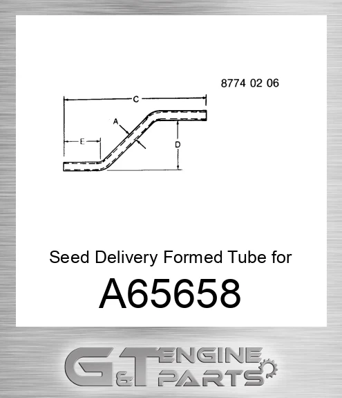 A65658 Seed Delivery Formed Tube for Commodity Cart,