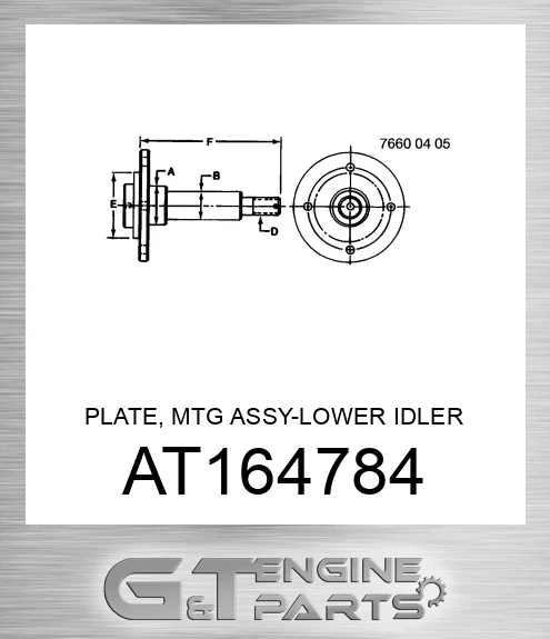 AT164784 PLATE, MTG ASSY-LOWER IDLER