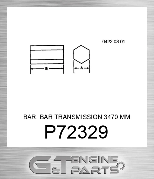 P72329 BAR, BAR TRANSMISSION 3470 MM