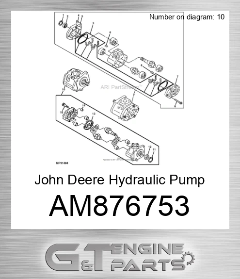 AM876753 Hydraulic Pump