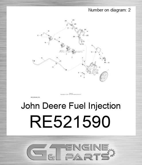 RE521590 John Deere Fuel Injection Pump RE521590