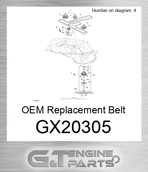GX20305 OEM Replacement Belt