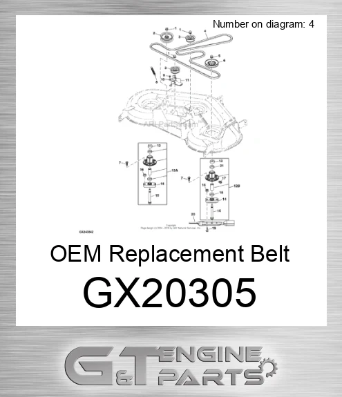 GX20305 OEM Replacement Belt