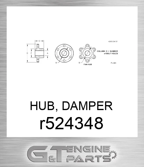 R524348 HUB, DAMPER