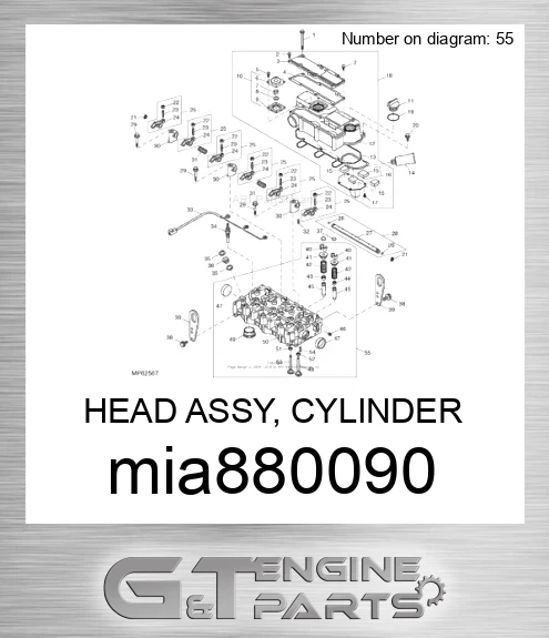 MIA880090 HEAD ASSY, CYLINDER