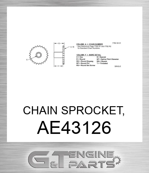 AE43126 CHAIN SPROCKET,