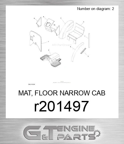 R201497 MAT, FLOOR NARROW CAB