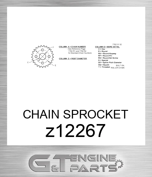 Z12267 CHAIN SPROCKET