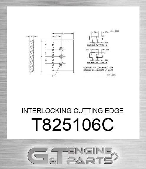 T825106C INTERLOCKING CUTTING EDGE