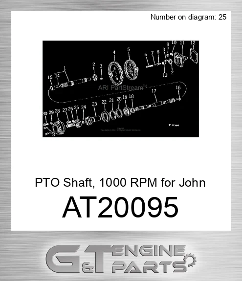 AT20095 PTO Shaft, 1000 RPM for Tractor,