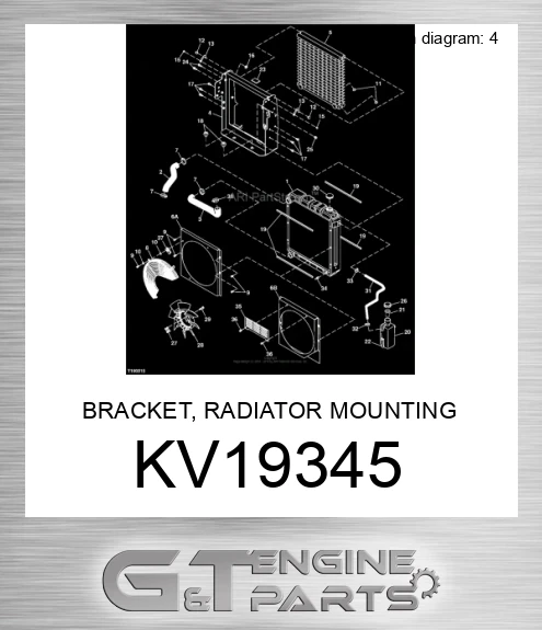 KV19345 BRACKET, RADIATOR MOUNTING CLASS IV