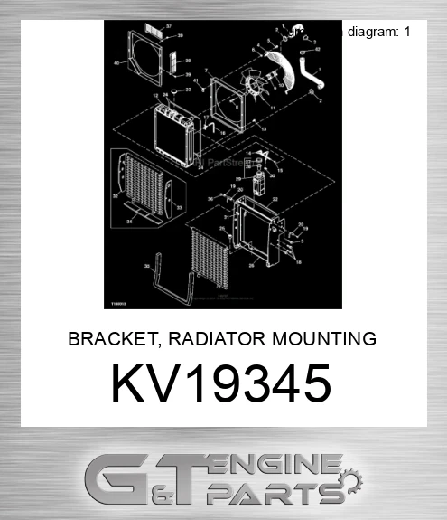 KV19345 BRACKET, RADIATOR MOUNTING CLASS IV