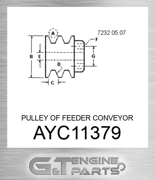 AYC11379 PULLEY OF FEEDER CONVEYOR DRIVE