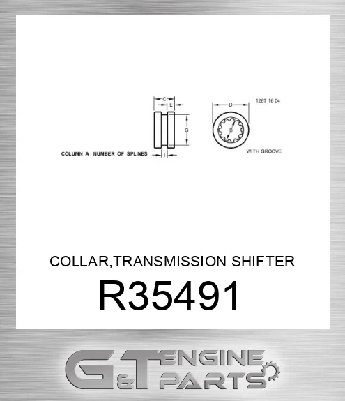 R35491 COLLAR,TRANSMISSION SHIFTER