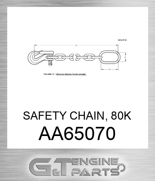 AA65070 SAFETY CHAIN, 80K