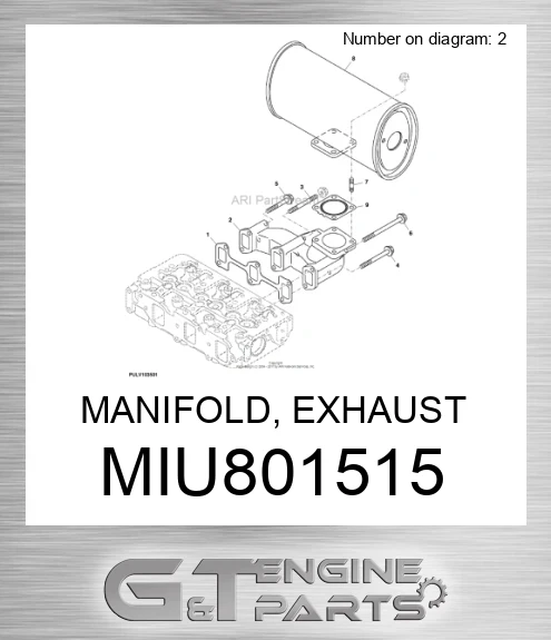 MIU801515 MANIFOLD, EXHAUST
