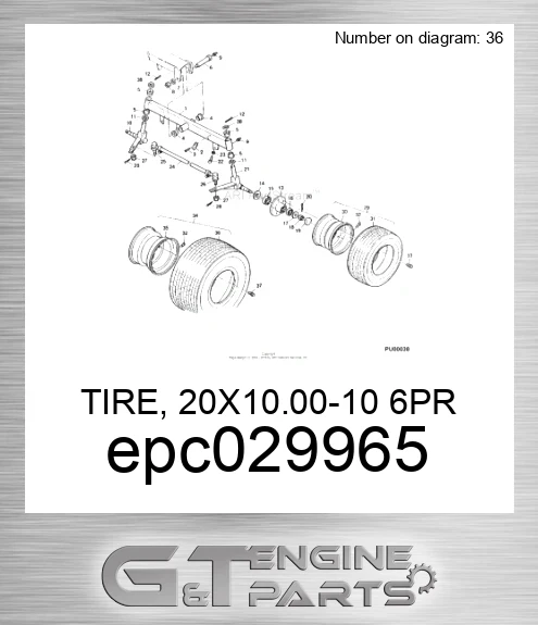 EPC029965 TIRE, 20X10.00-10 6PR