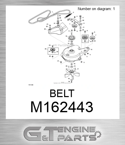 M162443 BELT made to fit JOHN DEERE | Price: $62.68