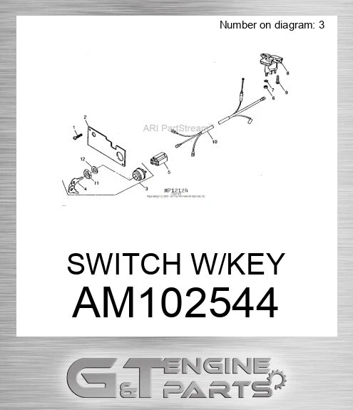 AM102544 SWITCH W/KEY