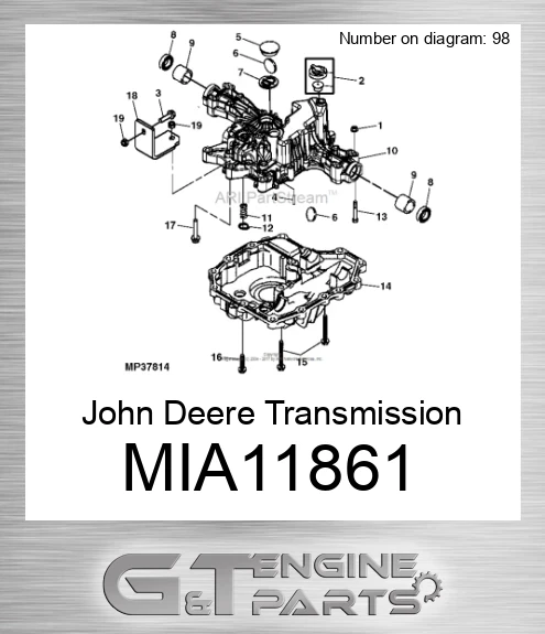 MIA11861 John Deere Transmission MIA11861