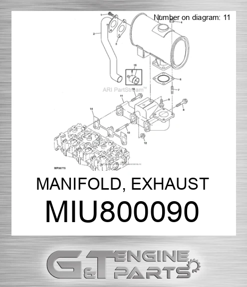 MIU800090 MANIFOLD, EXHAUST
