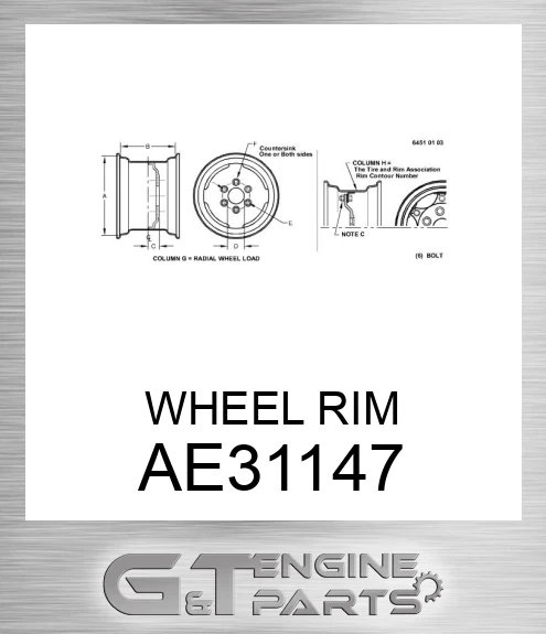 AE31147 WHEEL RIM