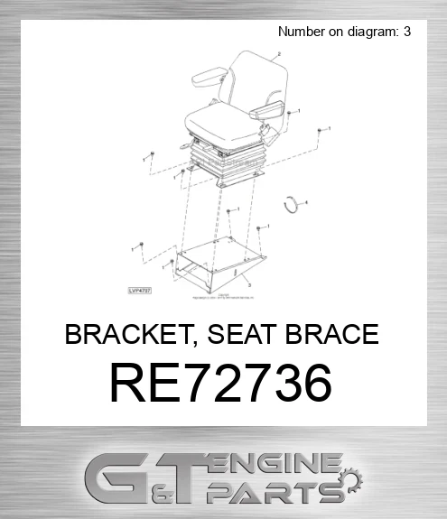 RE72736 BRACKET, SEAT BRACE