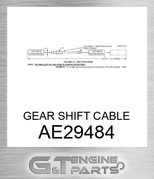 AE29484 GEAR SHIFT CABLE