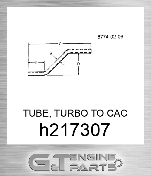 H217307 TUBE, TURBO TO CAC