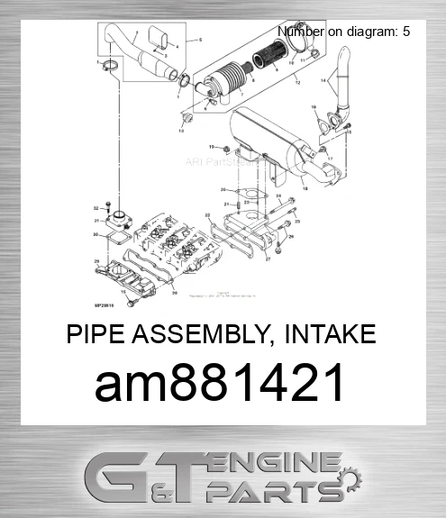 AM881421 PIPE ASSEMBLY, INTAKE