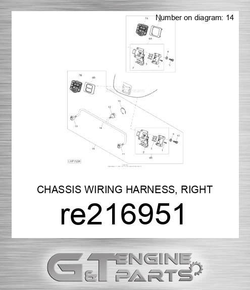 RE216951 CHASSIS WIRING HARNESS, RIGHT HAND