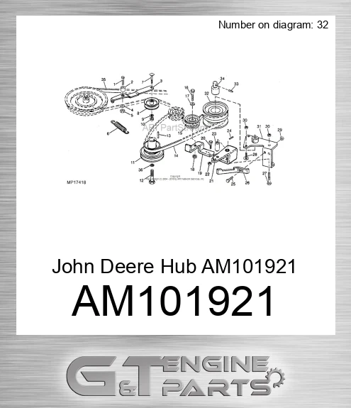 AM101921 John Deere Hub AM101921