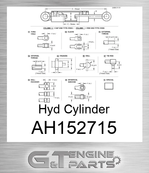 AH152715 Hyd Cylinder