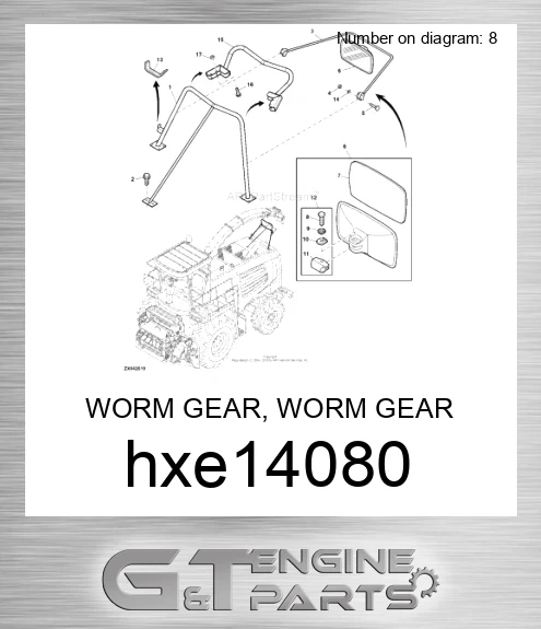 HXE14080 WORM GEAR, WORM GEAR