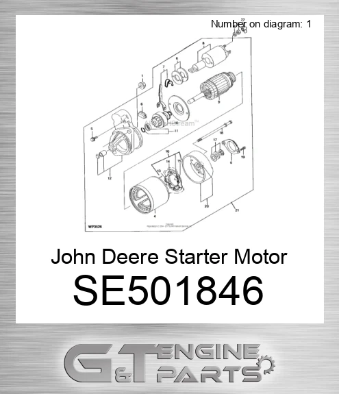 SE501846 John Deere Starter Motor Reman SE501846