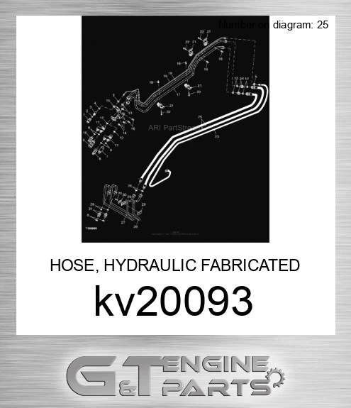 KV20093 HOSE, HYDRAULIC FABRICATED